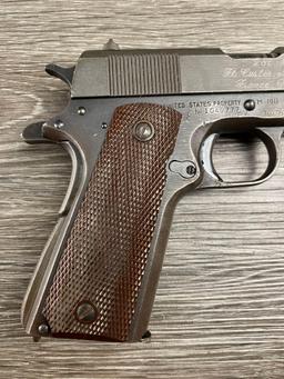 UNION SWITCH & SIGNAL 1911-A1 PISTOL .45 CAL. W/INSCRIPTION (CIRCA 1943)