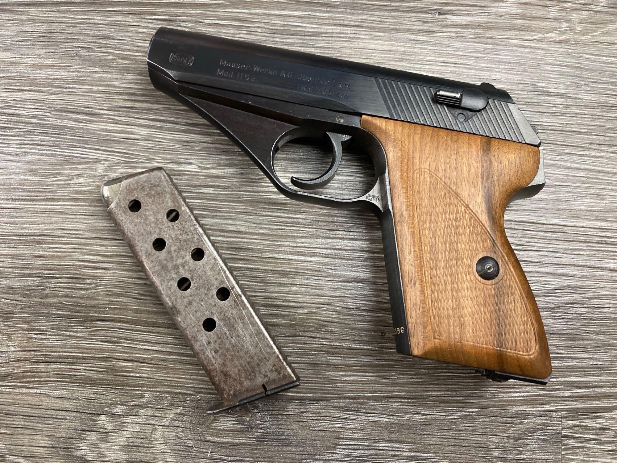 NEAR NEW MAUSER HSc PISTOL 7.65MM CAL. W/HOLSTER/EXTRA MAG/DOCS