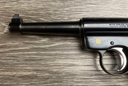 LIKE NEW RUGER MK II .22LR 4.75" BBL. REVOLVER W/CASE/DOCS/1 EXTRA MAG
