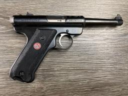 LIKE NEW RUGER MK II .22LR 4.75" BBL. REVOLVER W/CASE/DOCS/1 EXTRA MAG