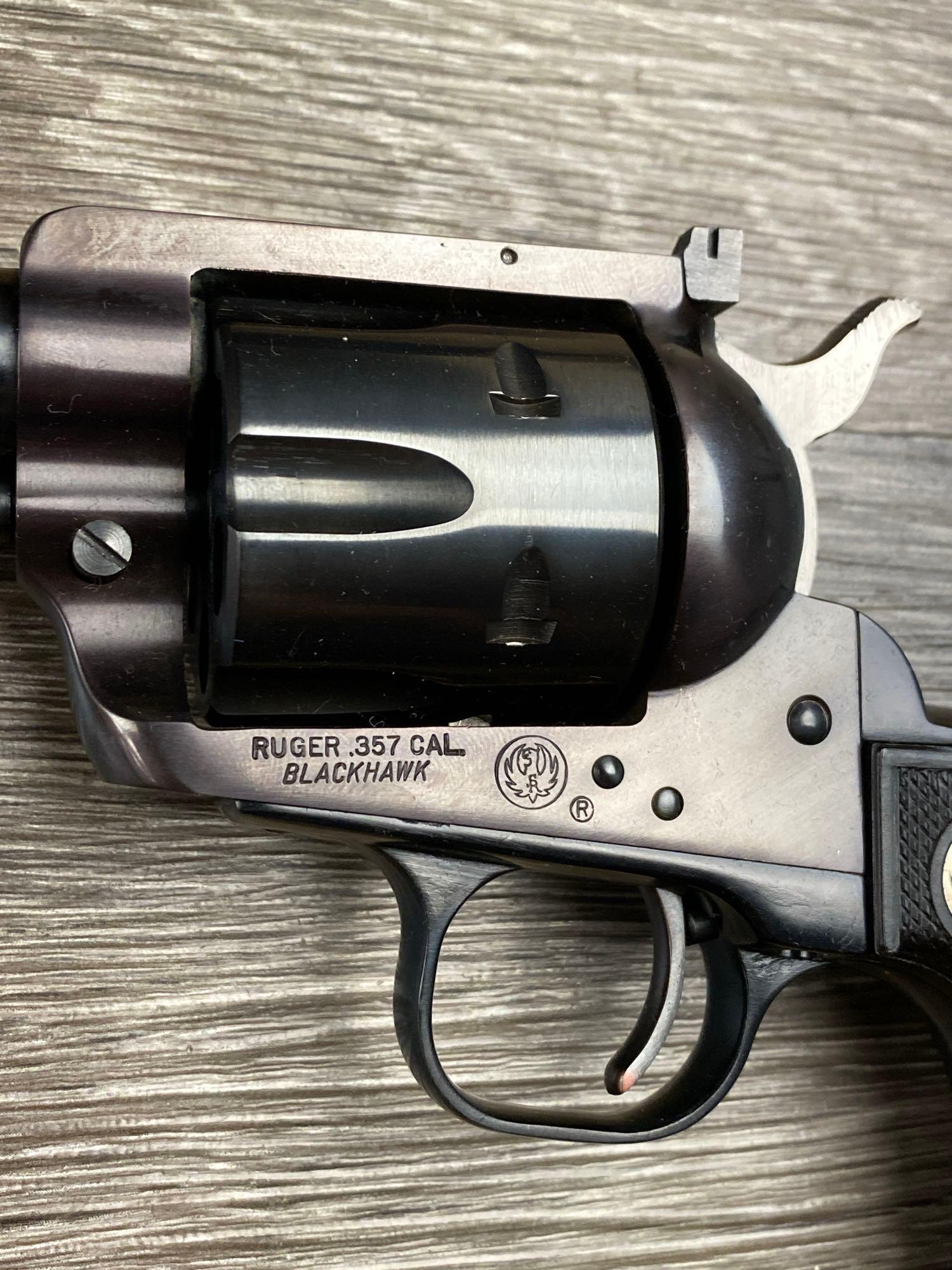 LIKE NEW RUGER BLACKHAWK FLAT TOP SAA .357 MAGNUM 4.5" BBL