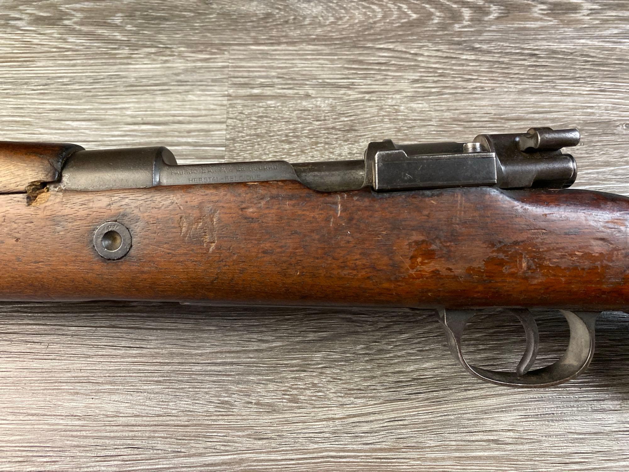 BELGIAN MAUSER MODEL 98 8mm CAL BOLT ACTION RIFLE