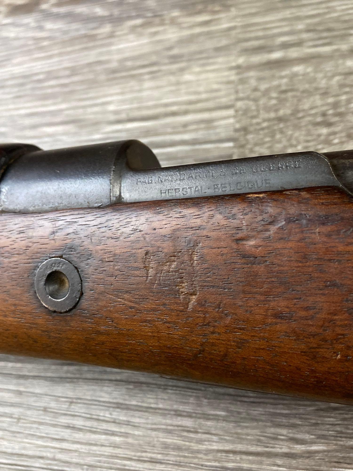 BELGIAN MAUSER MODEL 98 8mm CAL BOLT ACTION RIFLE