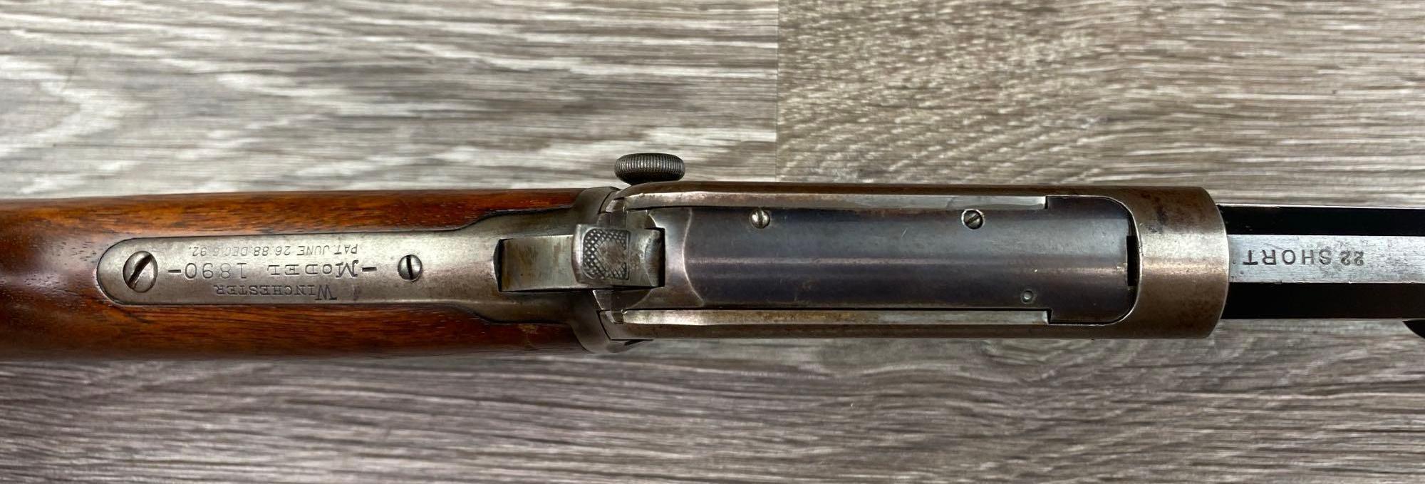 WINCHESTER MODEL 1890 SLIDE ACTION TAKEDOWN RIFLE .22 SHORT CAL.