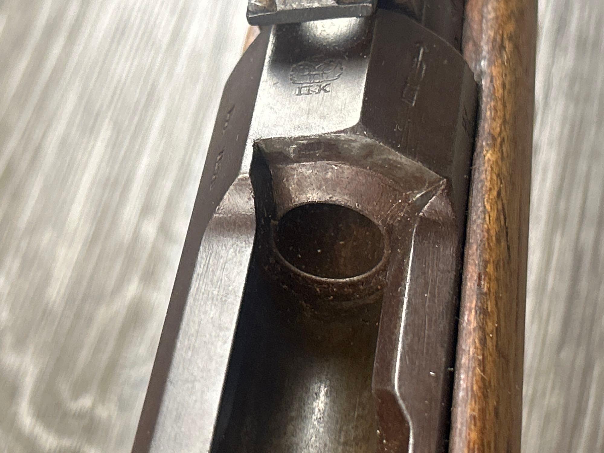 RUSSIAN MODEL 1870 BERDAN II SINGLE SHOT BOLT ACTION RIFLE 10.75 X 58r CAL. CIRCA 1878 w/ BAYONET