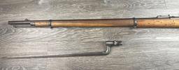 RUSSIAN MODEL 1870 BERDAN II SINGLE SHOT BOLT ACTION RIFLE 10.75 X 58r CAL. CIRCA 1878 w/ BAYONET