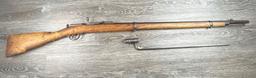 RUSSIAN MODEL 1870 BERDAN II SINGLE SHOT BOLT ACTION RIFLE 10.75 X 58r CAL. CIRCA 1878 w/ BAYONET