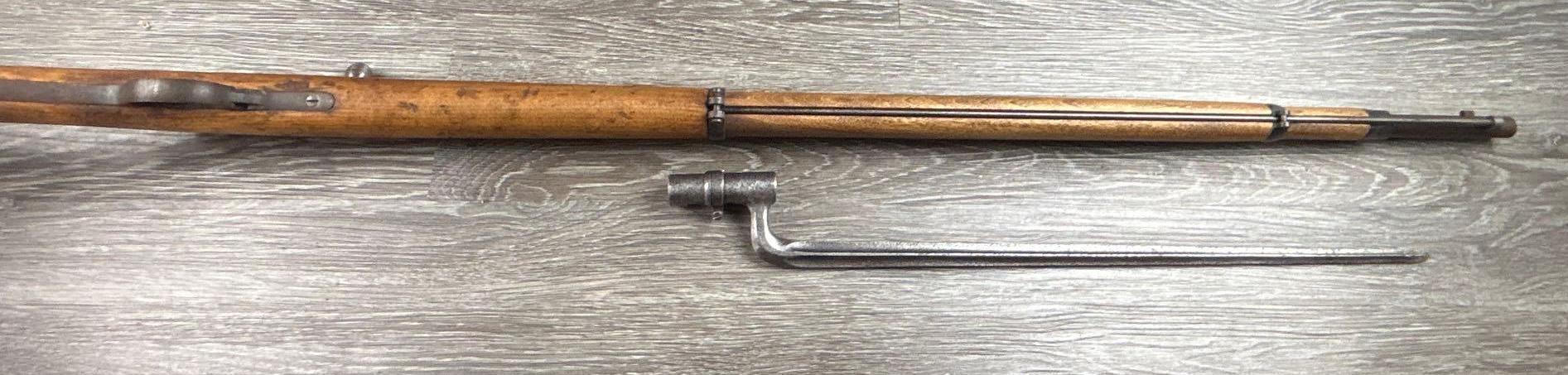 RUSSIAN MODEL 1870 BERDAN II SINGLE SHOT BOLT ACTION RIFLE 10.75 X 58r CAL. CIRCA 1878 w/ BAYONET