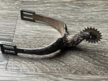 FINELY DETAILED SILVER CIVIL WAR OFFICERS SPURS W/ ~ 10 LBS. OF DOCS