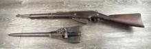 FRENCH MODEL 1892 BERTIER CARBINE 8MM LEBEL CAL. w/ BAYO/SCABBARD/HANGER