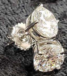 ONE PAIR OF CVD DIAMOND STUD EARRINGS