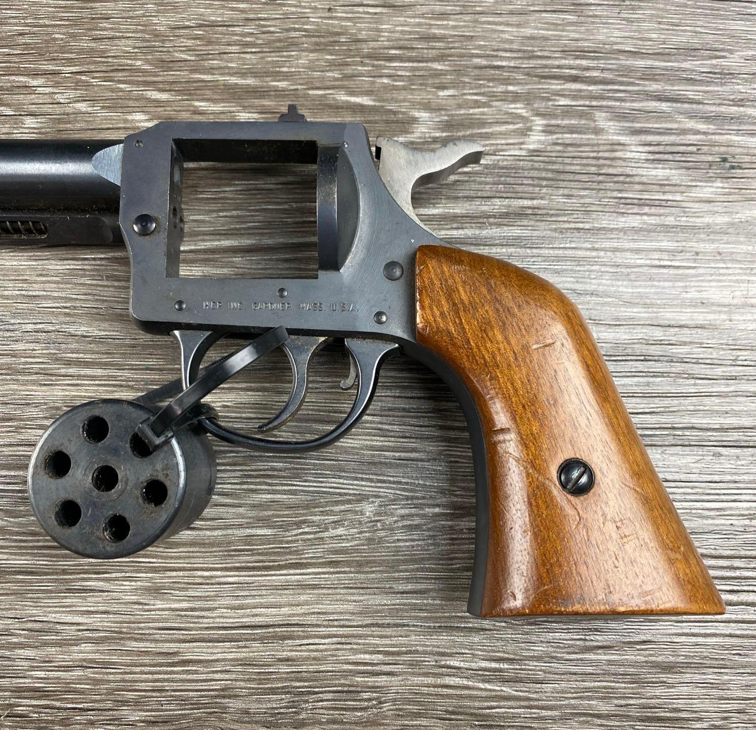 H&R MOD 649 DA REVOLVER W/LEATHER HOLSTER