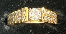 LADIES' DIAMOND RING IN 13K YELLOW GOLD