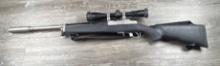 RUGER MINI14 MATTE STAINLESS SEMI-AUTO HEAVY BARREL TARGET RIFLE .223 REMINGTON CAL. w/NIKON SCOPE