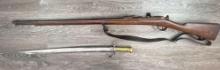 CHATELLERAULT CHASSEPOT 1866 BOLT ACTION RIFLE 1MM CAL. w/ BAYONET & SCABBARD