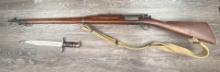 U.S. SPRINGFIELD ARMORY 1898 KRAG BOLT ACTION RIFLE w/ 1898 DATED BAYONET