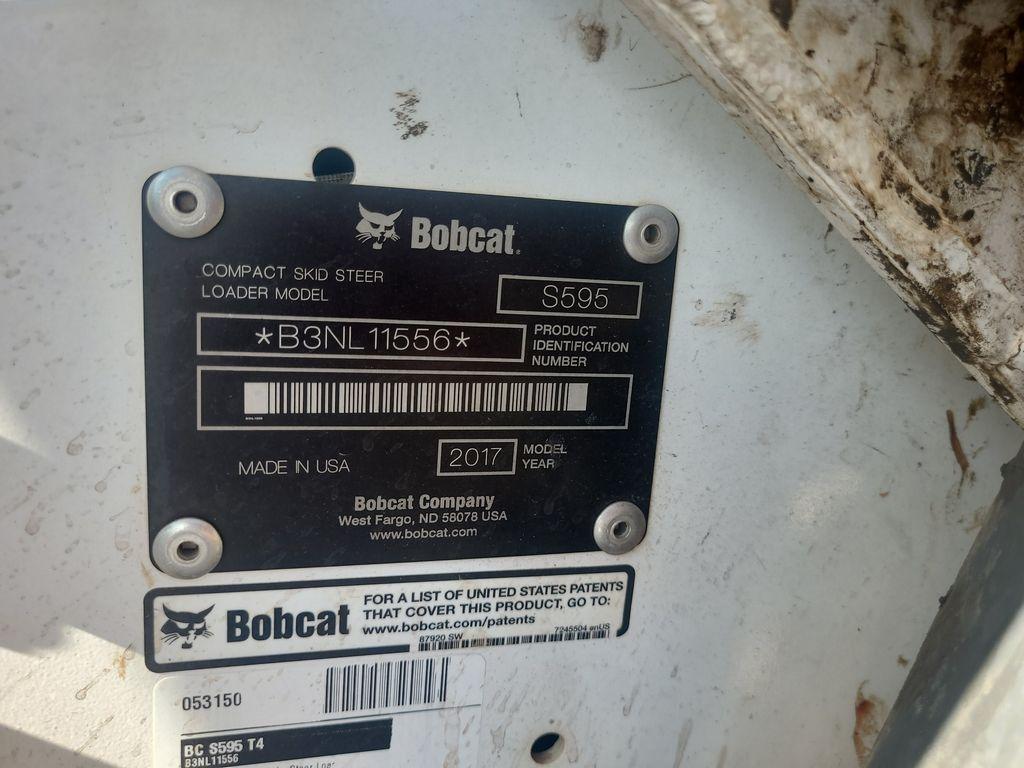 2017 Bobcat S595 Skid Steer Loader