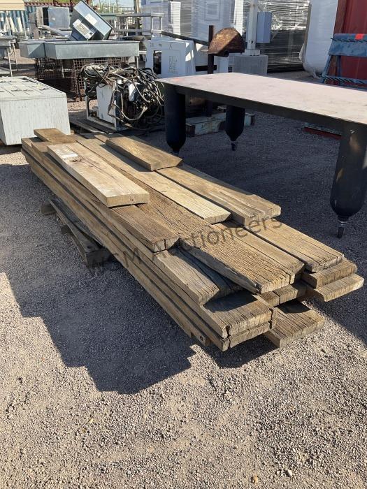 PALLET OF ASST OAK TRAILER DECKING