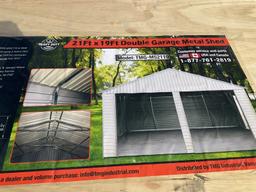 TMG-MS2119 21FT X 19FT METAL GARAGE SHED