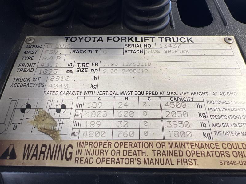 Toyota 8FGU25 Forklift