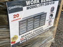 STEELMAN 7FT 20 DRAWER WORKBENCH