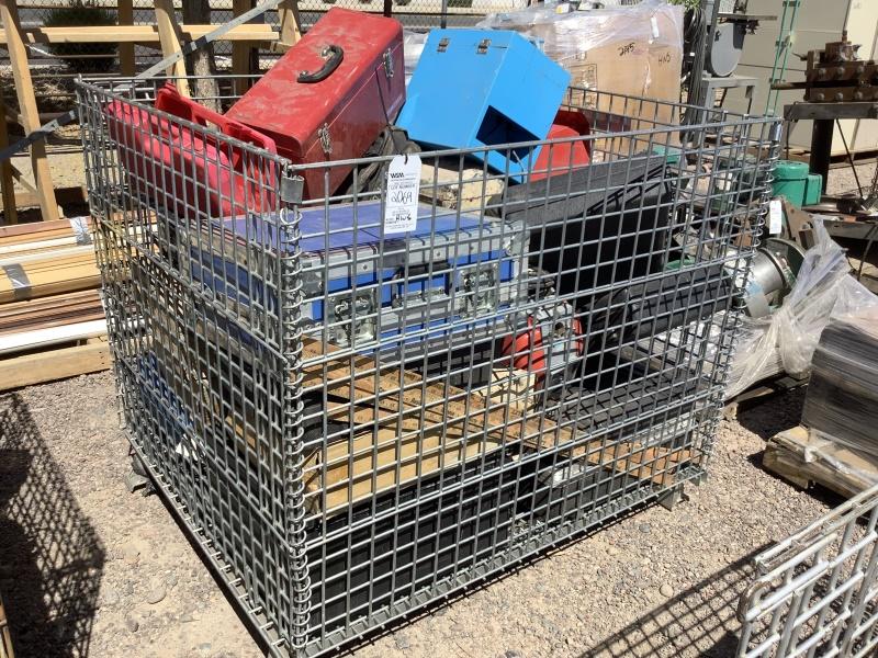 BASKET OF ASST TESTING EQUIPMENT AND BOXES