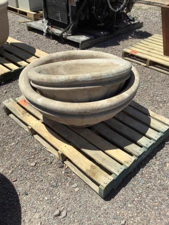 (2) CONCRETE PLANTERS