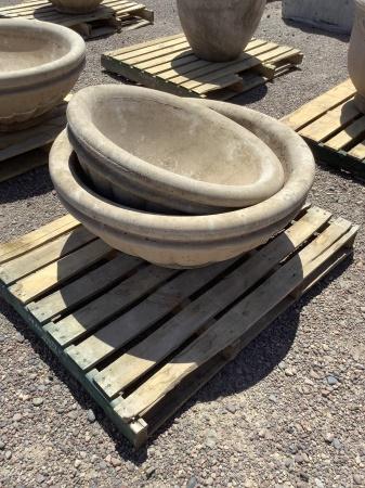 (2) CONCRETE PLANTERS