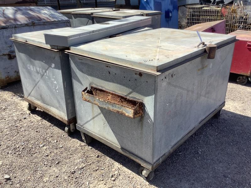 (2) METAL STORAGE BOXES