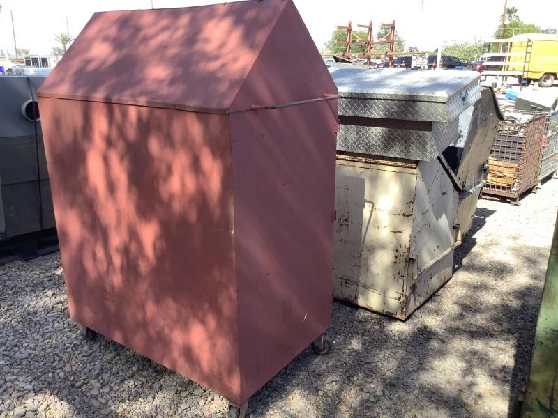 (4) METAL STORAGE BOXES