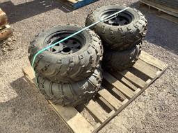 (4) ATV TIRES AND WHEELS