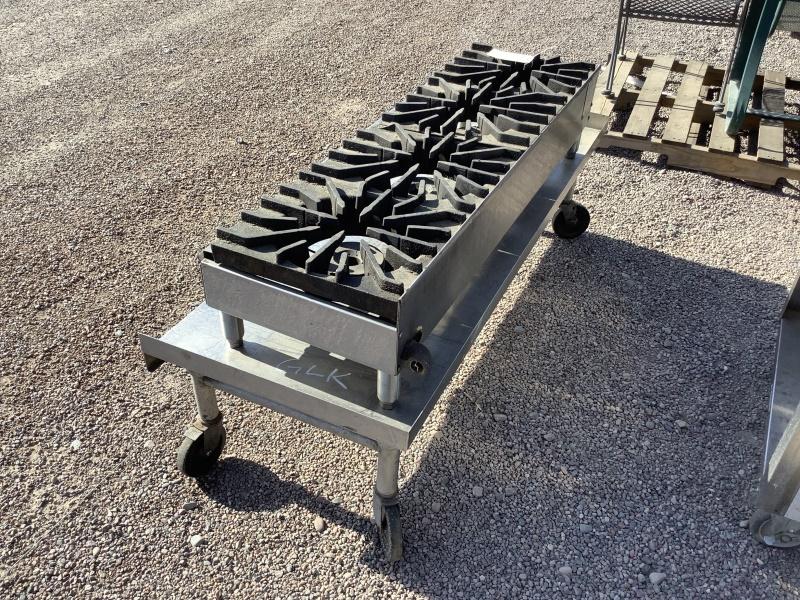 WOLF 4 BURNER STOVE AND ROLLING CART