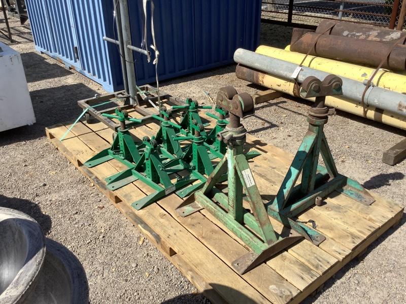 PALLET OF ASST METAL STANDS AND ROLLERS