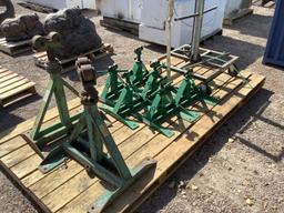 PALLET OF ASST METAL STANDS AND ROLLERS