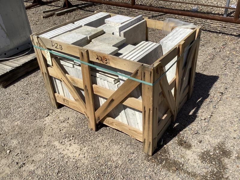 CRATE OF TRAVERTINE PAVERS