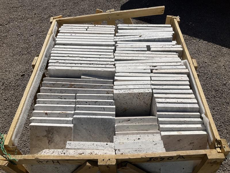 CRATE OF TRAVERTINE PAVERS