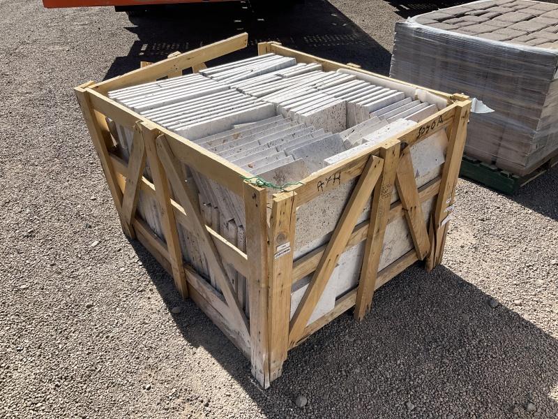 CRATE OF TRAVERTINE PAVERS