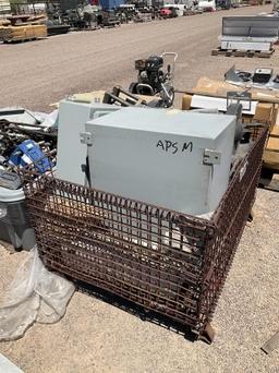 BASKET OF ASST SHOP EQUIPMENT AND ELECTRICAL BOXES