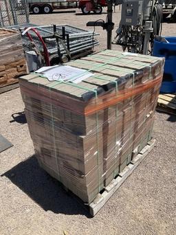 PALLET OF 4IN X 8IN SOLID PEBBLE GRAY BRICKS