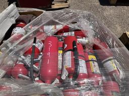 BOX OF FIRE EXTINGUISHERS