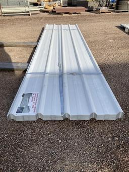 (70) SHEETS OF 3FT X 12FT WHITE METAL ROOF PANELS