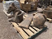 CONCRETE HORSE BENCH