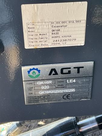 2025 AGT QK16R Mini Excavator