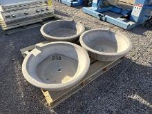 (3) CONCRETE FOUNTAIN BOWLS