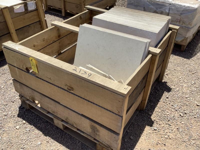 CRATE OF TRAVERTINE PAVERS