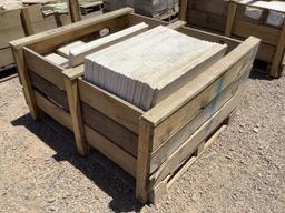 CRATE OF TRAVERTINE PAVERS