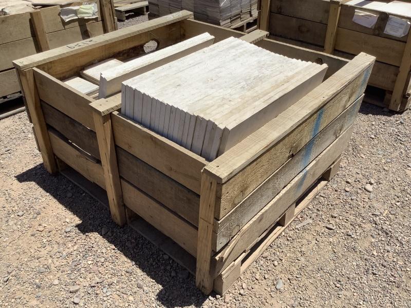 CRATE OF TRAVERTINE PAVERS