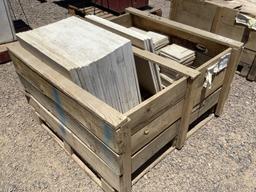 CRATE OF TRAVERTINE PAVERS