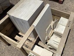 CRATE OF TRAVERTINE PAVERS