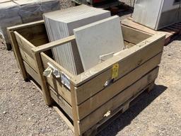 CRATE OF TRAVERTINE PAVERS